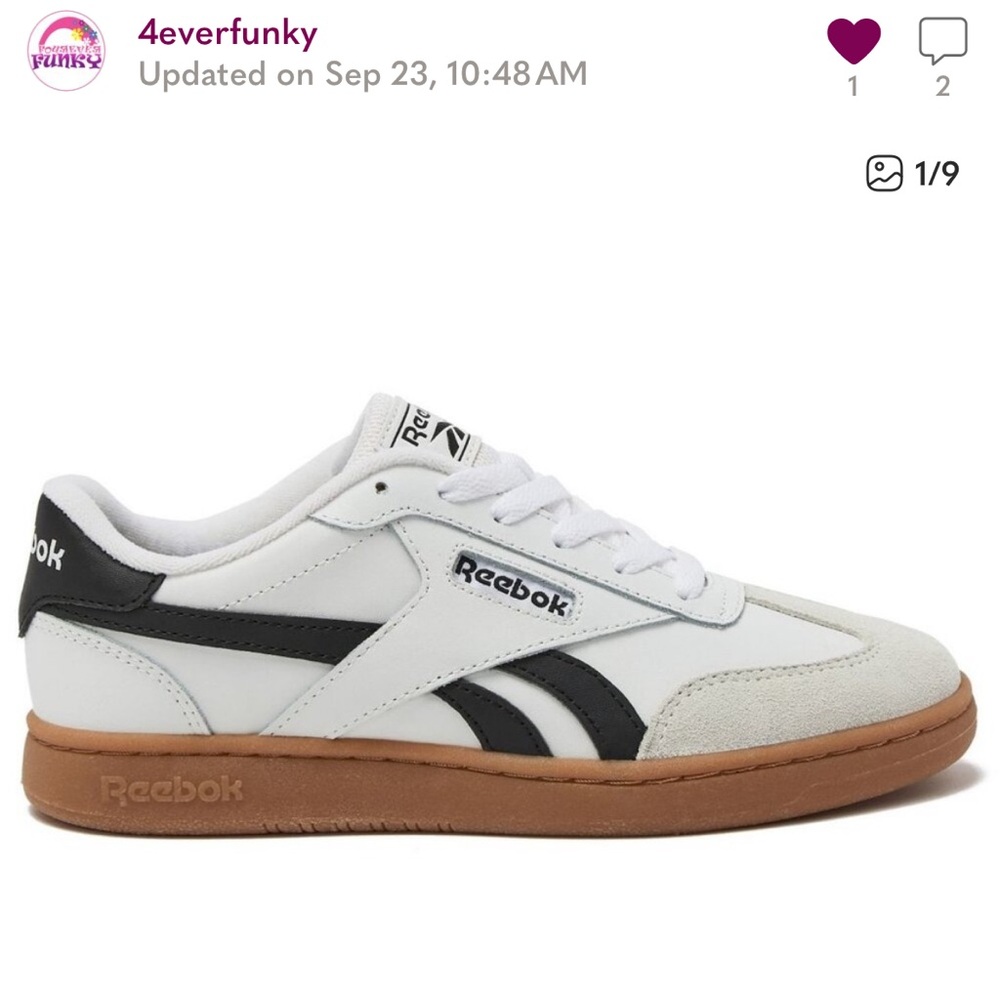 Reebok Forte Lounger Women's 9 Sneakers White Gum Suede Leather Athletic
